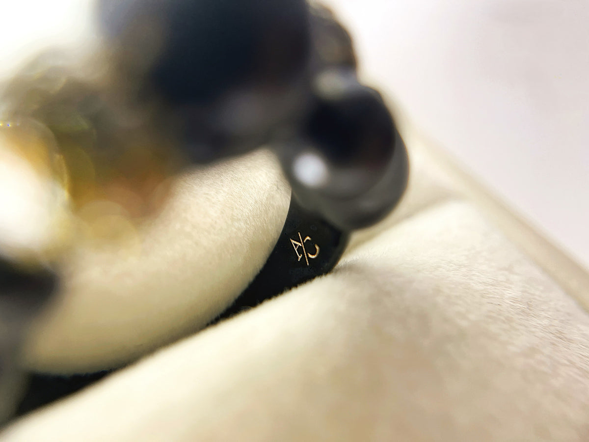 Anello Bubbles Pavé | Anello Scultoreo Contemporaneo in Bronzo e Zirconi Aurora Ceretti Design