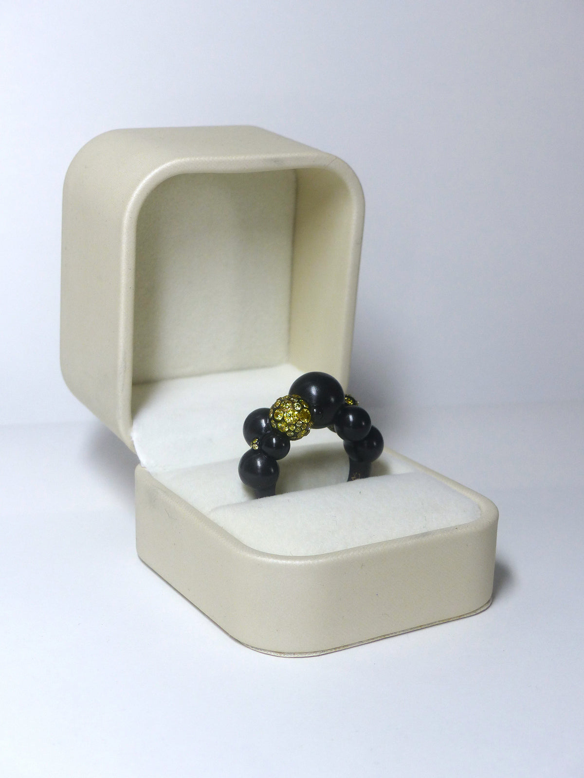 Anello Bubbles Pavé | Anello Scultoreo Contemporaneo in Bronzo e Zirconi Aurora Ceretti Design