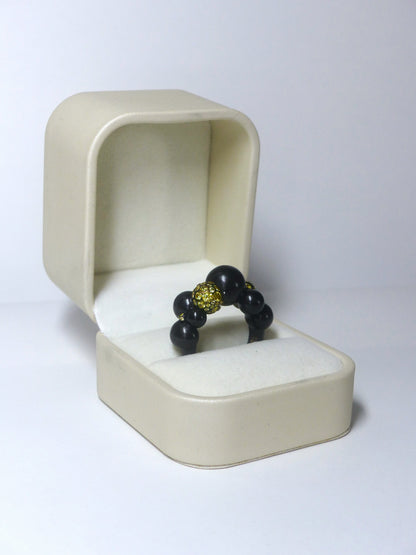 Anello Bubbles Pavé | Anello Scultoreo Contemporaneo in Bronzo e Zirconi Aurora Ceretti Design
