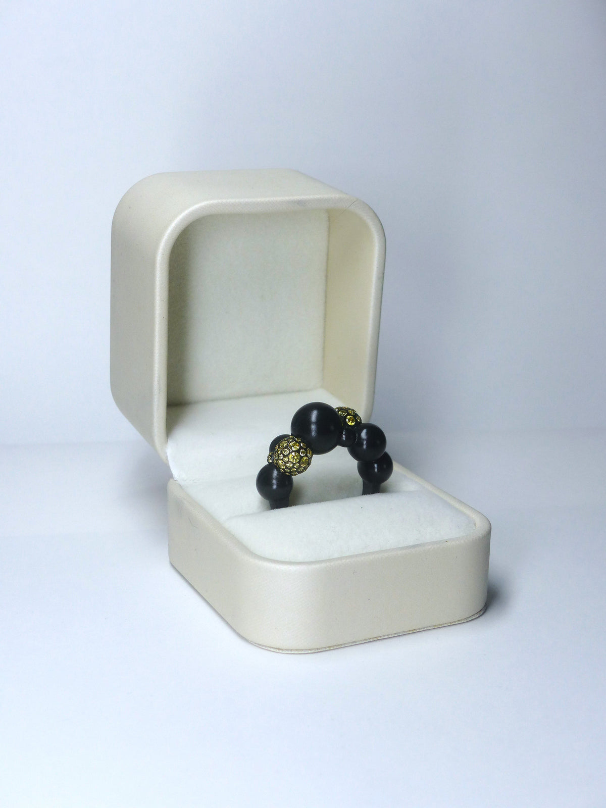 Anello Bubbles Pavé | Anello Scultoreo Contemporaneo in Bronzo e Zirconi Aurora Ceretti Design