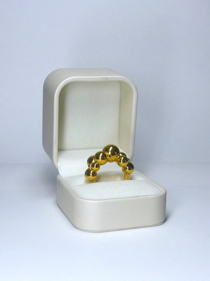 Anello Bubbles | Anello Scultoreo Contemporaneo in Bronzo Aurora Ceretti Design