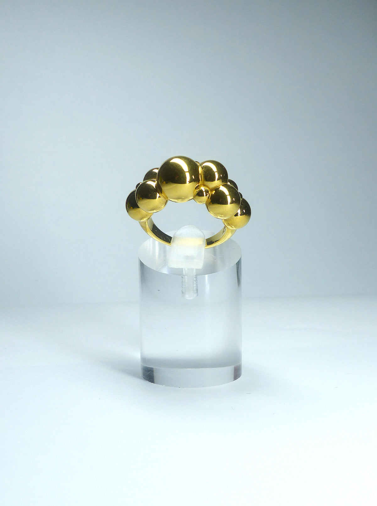 Anello Bubbles | Anello Scultoreo Contemporaneo in Bronzo Aurora Ceretti Design