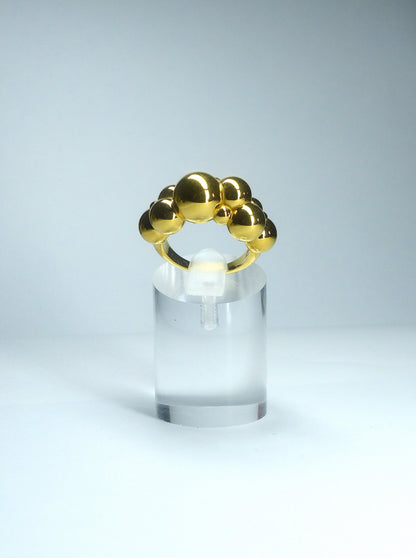 Anello Bubbles | Anello Scultoreo Contemporaneo in Bronzo Aurora Ceretti Design
